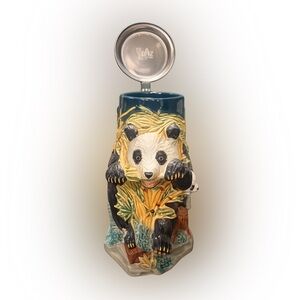 Panda Stein Mug in Blue, Black, White & Yellow